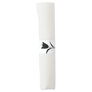 MOD BLACK TULIP WEDDING NAPKIN BANDS