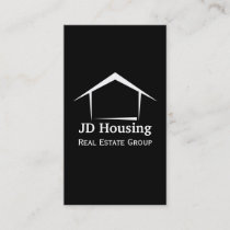 Mod black white Classy Real estate  businesscards Business Card