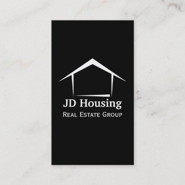Mod black white Classy Real estate  businesscards Business Card