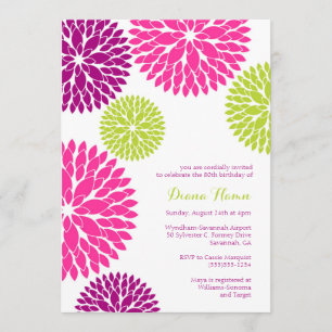 MOD BLOOMS - Wedding, Birthday or Any Occasion Invitation