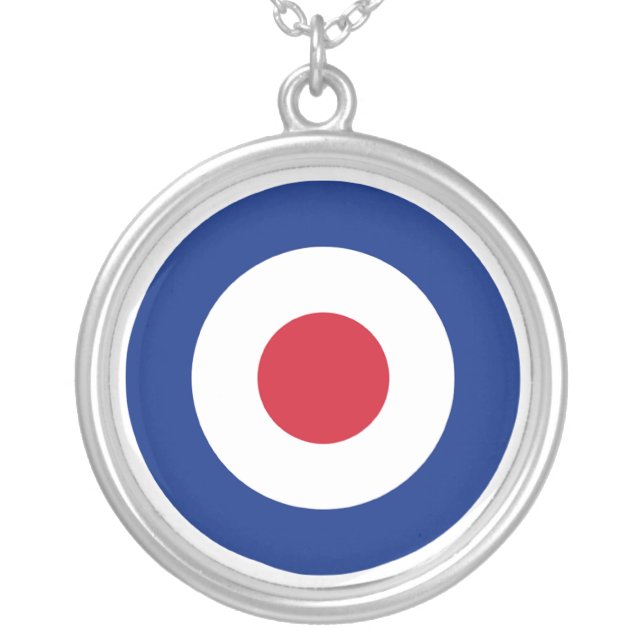 MOD Blue Red and White Necklace | MOD Jewelry Gift (Front)