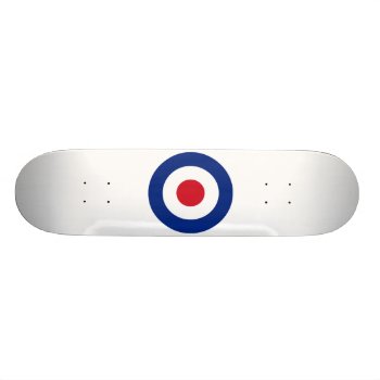 Mod Blue Red And White Skateboard | Mod Gifts by robby1982 at Zazzle