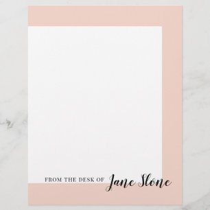 Mod Blush Border Letterhead