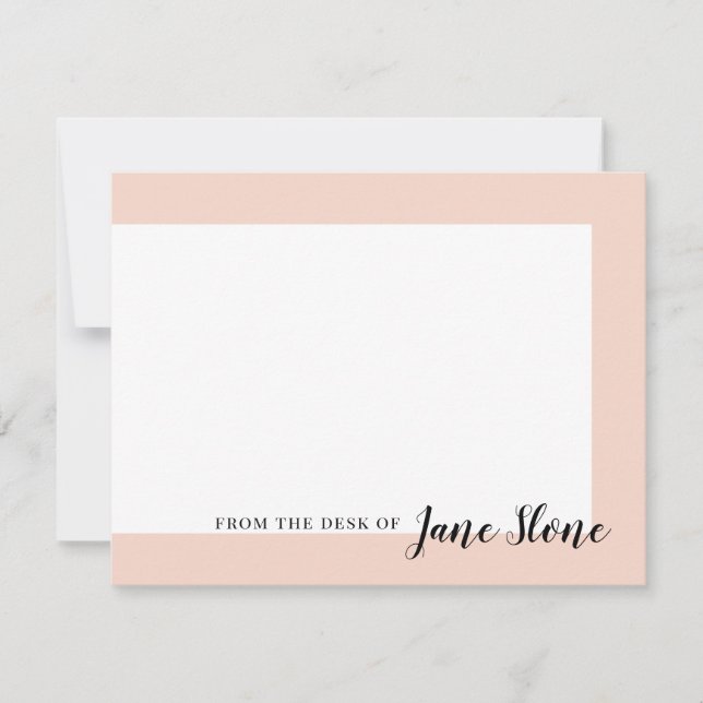 Mod Blush Border Note Card (Front)