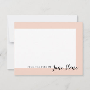 Mod Blush Border Note Card