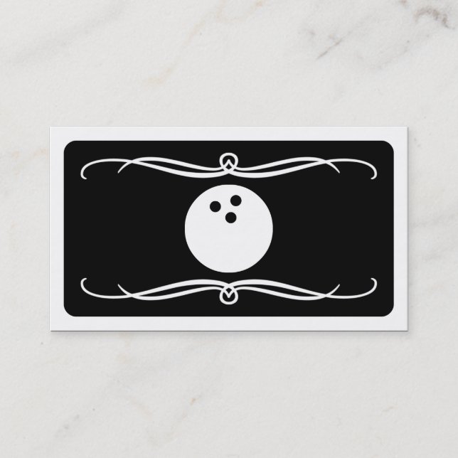 mod bowling (color customizable) business card (Front)