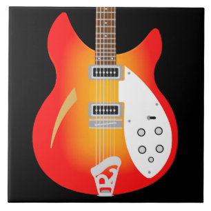 Mod Brit Pop Art Ricky Guitar Ceramic Tile