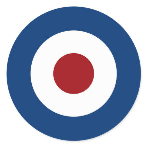 Mod Bullseye Archery Target Classic Round Sticker