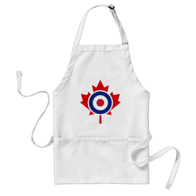 Mod Canada Curling Hockey Target Roundel Adult Apron (Front)