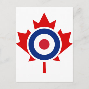 Mod Canada Curling Hockey Target Roundel Postcard
