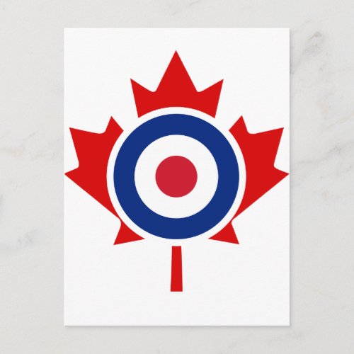 Mod Canada Curling Hockey Target Roundel Postcard
