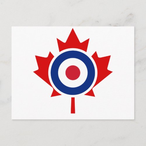 Mod Canada Curling Hockey Target Roundel Postcard