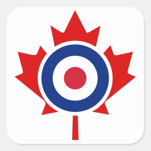 Mod Canada Curling Hockey Target Roundel Square Sticker