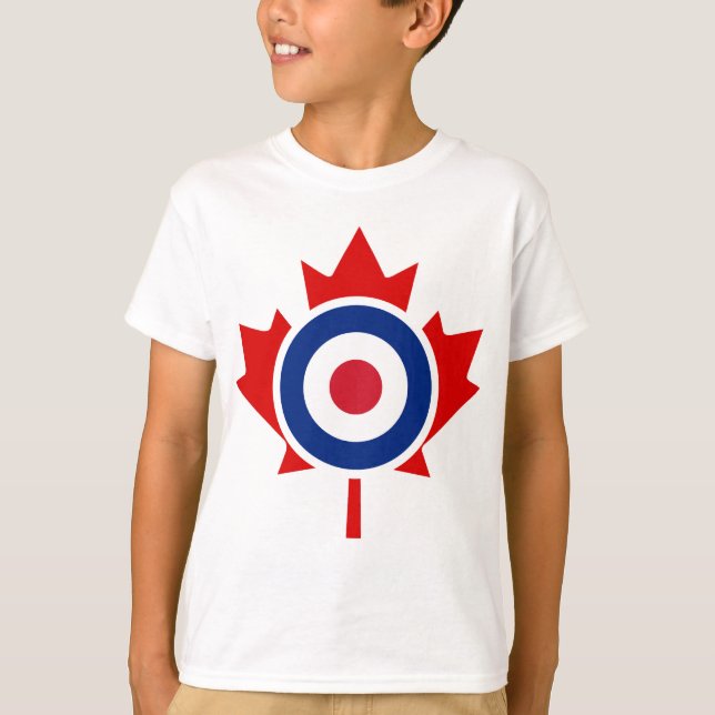 Mod Canada Curling Hockey Target Roundel T-Shirt (Front)