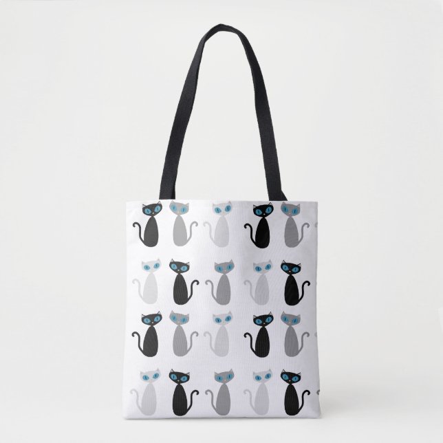 Mod Cat Tote Bag (Front)