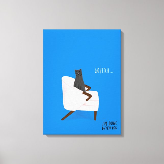 Mod Cats - Go Fetch Canvas Print (Front)