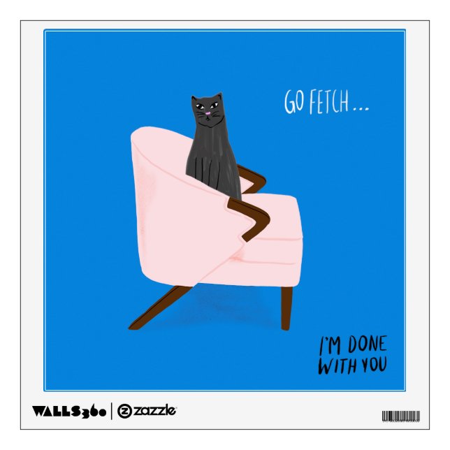 Mod Cats - Go Fetch Wall Decal (Front)