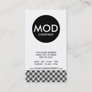 mod center company business card