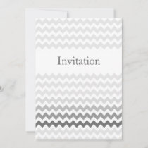 Mod chevron gray  Ombre wedding invites