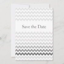 Mod chevron gray  Ombre wedding save the date