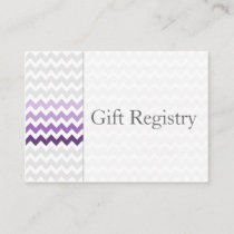 Mod chevron purple Ombre Gift Registry Cards