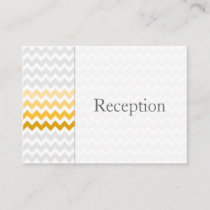 Mod chevron yellow and gray Ombre Reception Cards