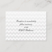 Mod chevron yellow and gray Ombre Reception Cards (Back)
