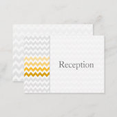 Mod chevron yellow and gray Ombre Reception Cards (Front/Back)