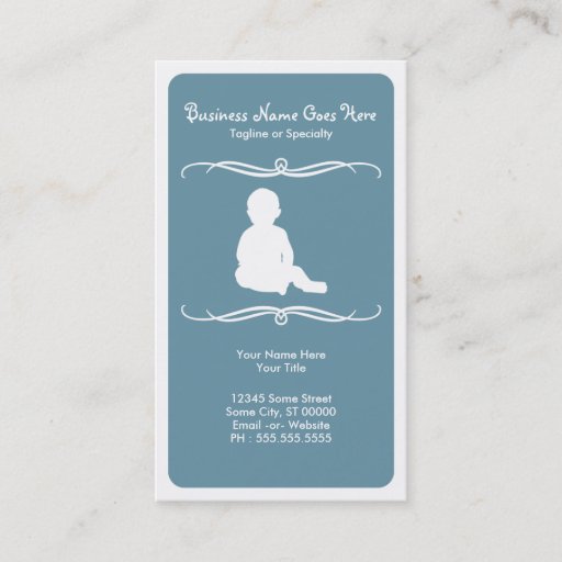 Customizable mod childcare business cards