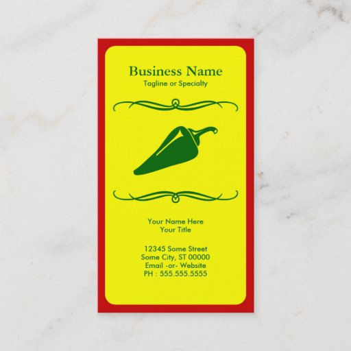 Customizable mod chili pepper business card templates