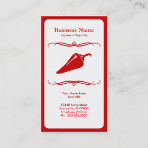 mod chili pepper business card