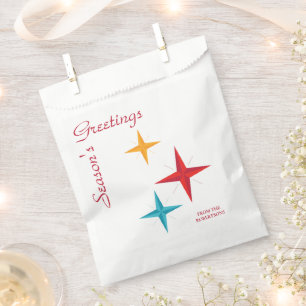 Mod Christmas Stars, Mid-Century Modern Holiday Favor Bag