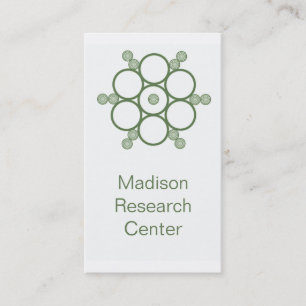 Mod Circles Business Card, Clover Green Card