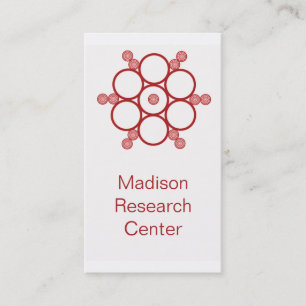 Mod Circles Business Card, Red Business Card