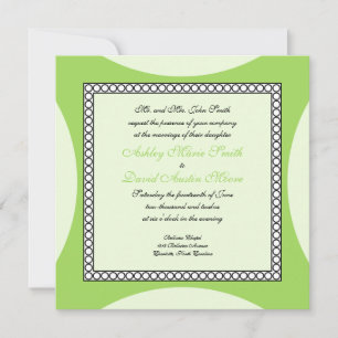 Mod Circles - Lime Wedding Invitation
