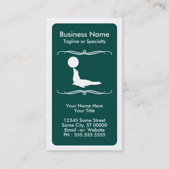 mod circus seal business card (Front)