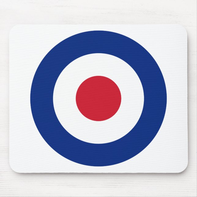 Mod - Classic Roundel - Bullseye Archery Target Mouse Pad (Front)