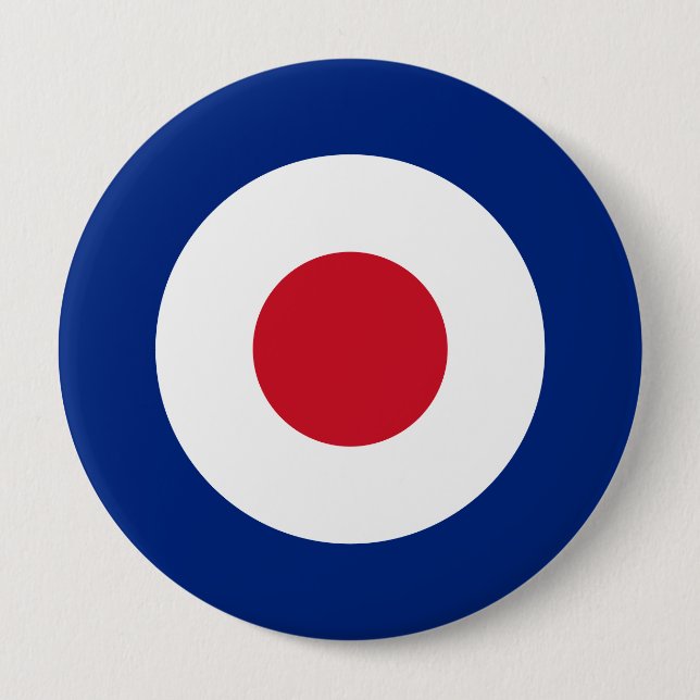 Mod - Classic Roundel - Bullseye Archery Target Pinback Button (Front)