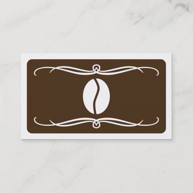 mod coffee bean (color customizable) business card (Front)