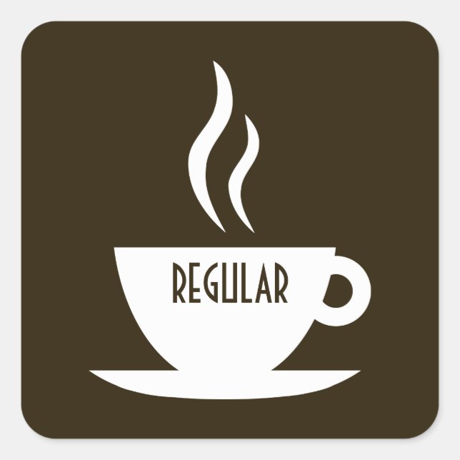 mod coffee : regular square sticker (Front)