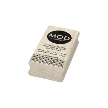 Mod Company Business Card Rubber Stamp by identica at Zazzle