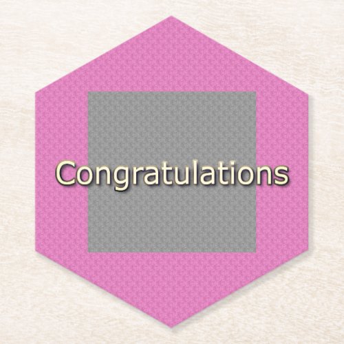 Mod Congrats Paper Coaster