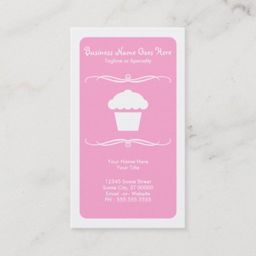 Customizable mod cupcake business card template