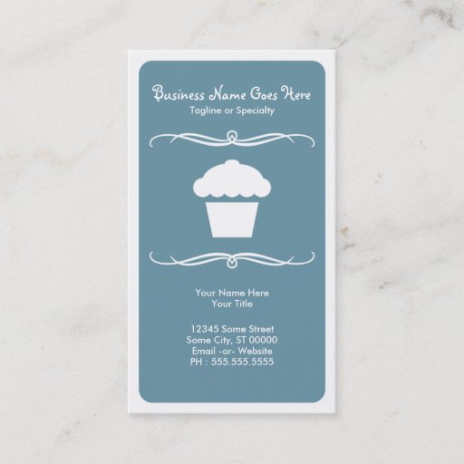 Customizable mod cupcake business cards