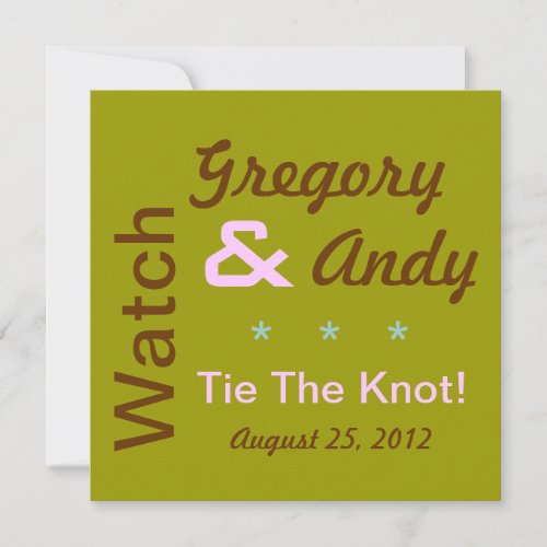 Mod Custom Wedding Invitation