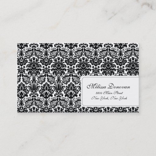 Customizable mod damask business card