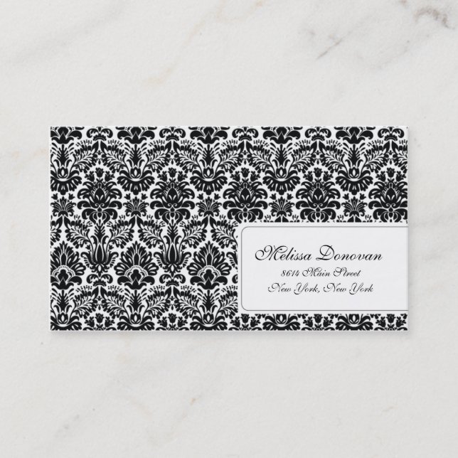 mod damask business card (Front)