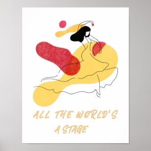 Mod Dance Design: All The World's A Stage Poster