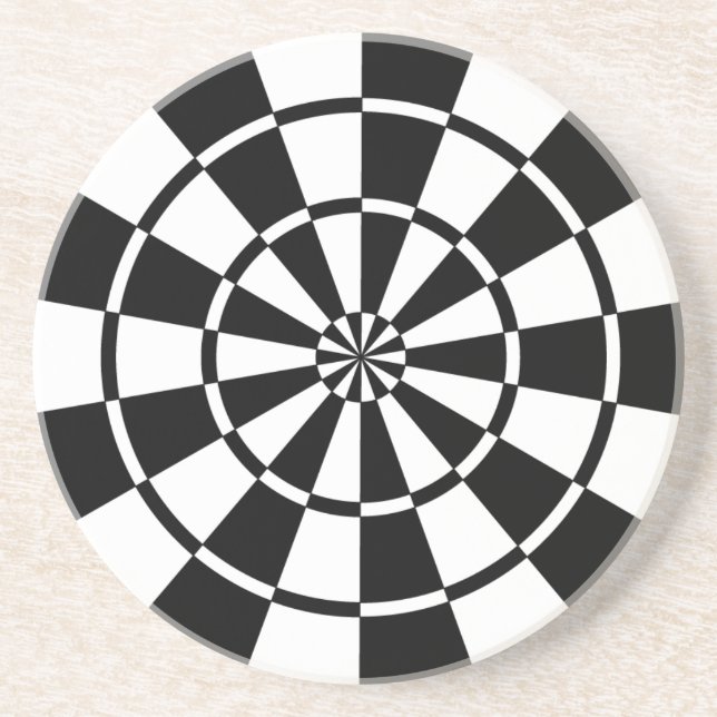 Mod Dartboard Drink Coaster (Front)