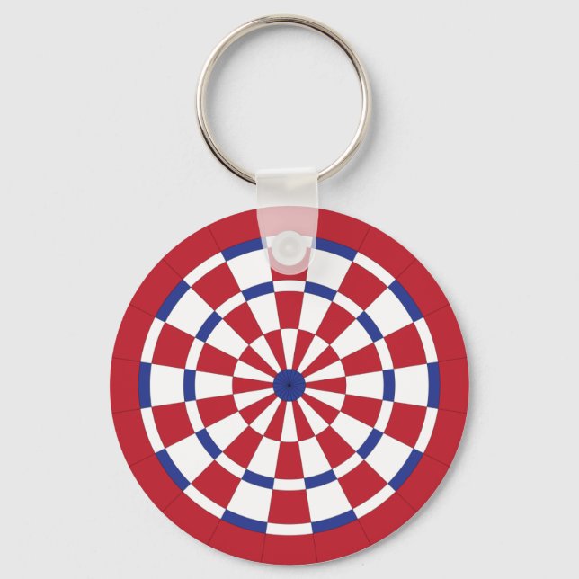 Mod Dartboard Keychain (Front)